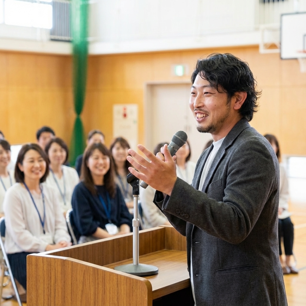 島沢翔哉の講演風景